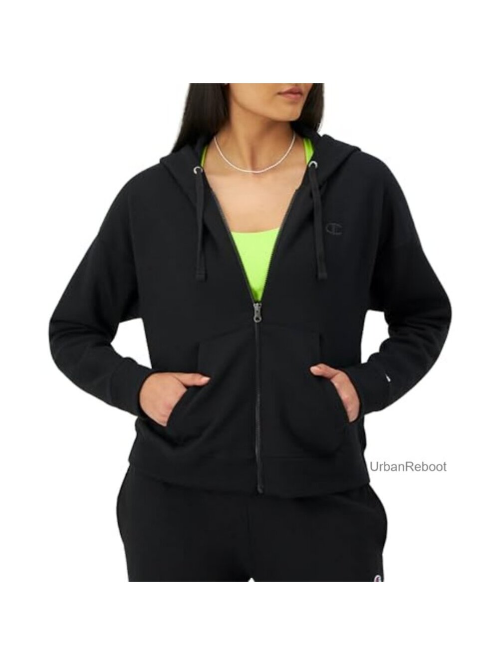 Women's Full Zip Fleece Hoodie Loose Fit Midweight Sweatshirt
